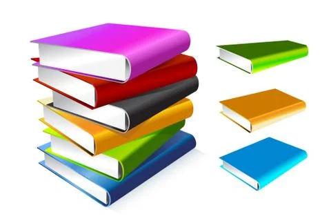 Book 3d vector illustration isolated on white Ilustración de archivo