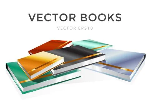 Book 3d vector illustration isolated on white Stock Illustration