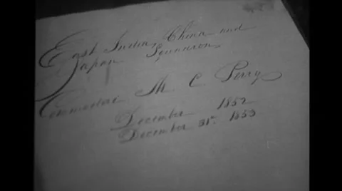 Book with Admiral George Dewey's records Stock Footage