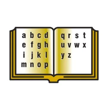Book with alphabet Stock Illustration