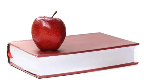Book and apple Stock Photos