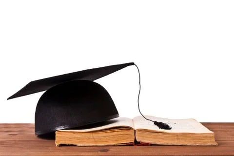 Book and background graduation Stock Photos