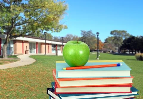 Book and campus Stock Photos