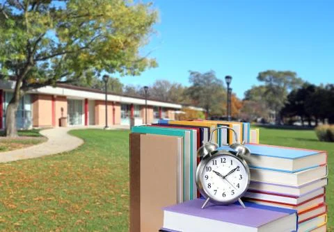 Book and campus Stock Photos