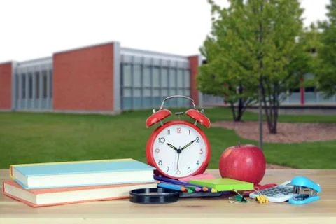 Book and campus Stock Photos