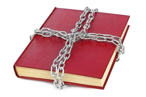 Book and chain Foto stock