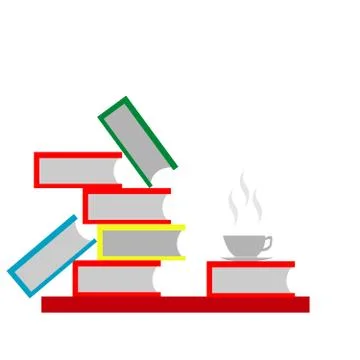 Book and cofee Stock Illustration