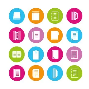 Book and document icons Stock Illustration