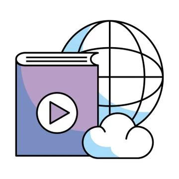 Book and globe Illustrazione stock