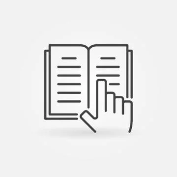 Book and hand icon Stock Illustration