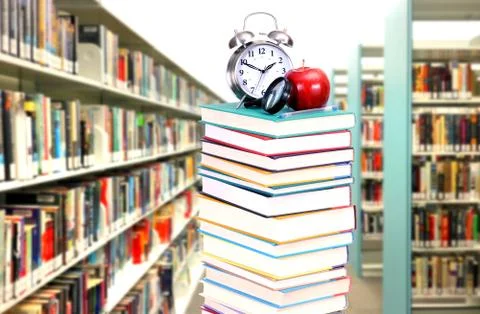 Book and library Stock Photos