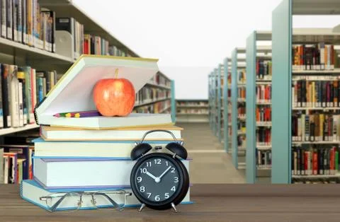 Book and library Stock Photos