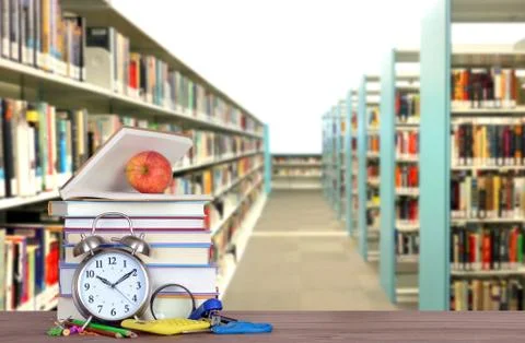 Book and library Stock Photos