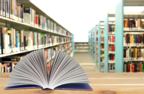 Book and library Stock Photos