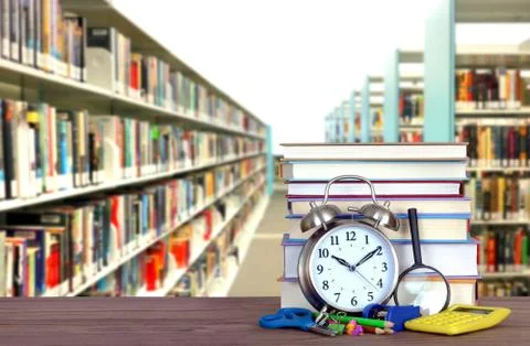 Book and library Stock Photos