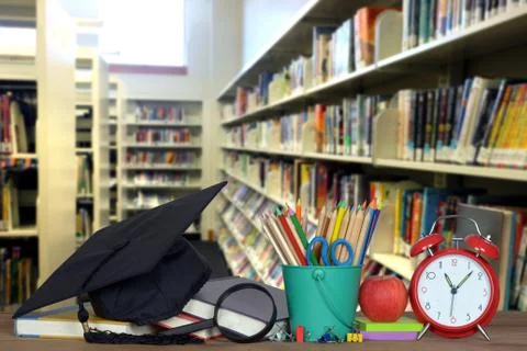 Book and library Stock Photos