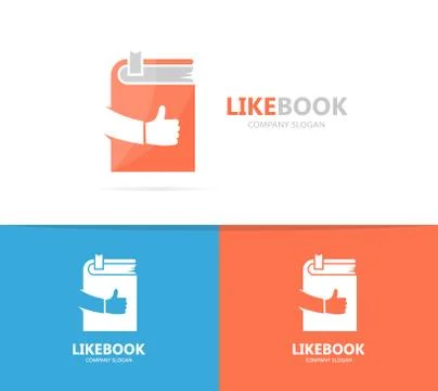 Book and like logo combination. Library and best symbol or icon. Unique Stock Illustration
