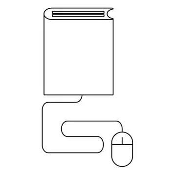 Book and mouse 스톡 일러스트