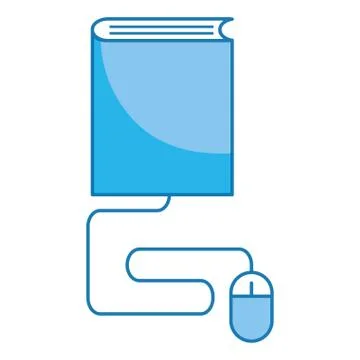 Book and mouse 스톡 일러스트