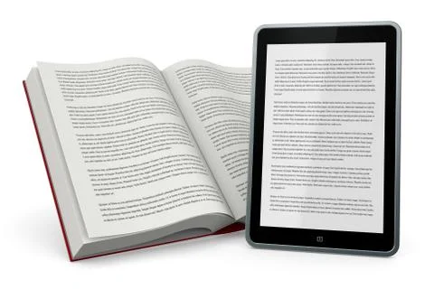 Book and new technologies Stock Illustration