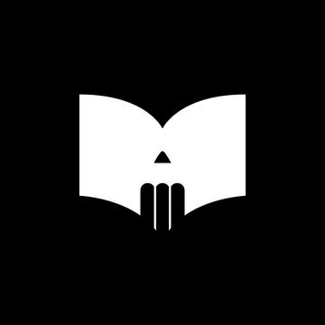 Book and pencil study concept logo design vector flat Stock Illustration