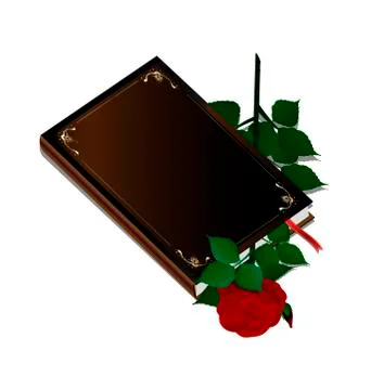 Book and rose Stock Illustration
