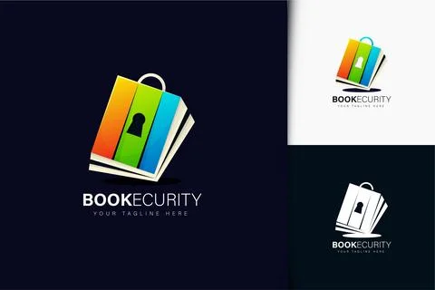 Book and security logo design Stock Illustration