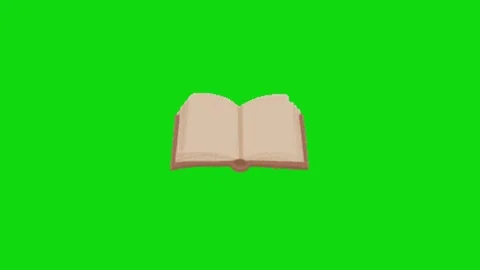Book animationnon green background Vídeo Stock 329833612