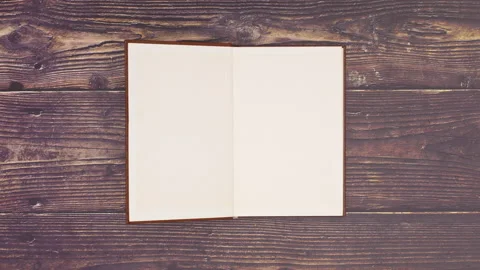Book appear and open and wheat make frame on paper. Stop motion Stock-Footage 136436124
