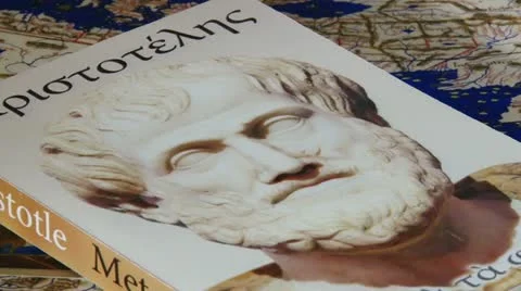 Book, Aristotle, Metaphysics, close Video stock 12567611