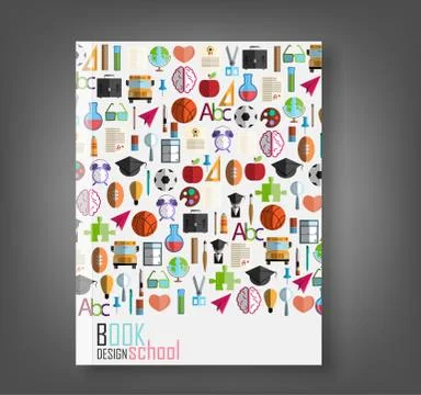Book Back to School icon background, illustration vector. Stock Illustration