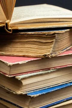 Book background. Old books in the library. Bookshelf shop, Knowledge public.. Stock Photos
