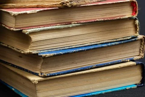 Book background. Old books in the library. Bookshelf shop, Knowledge public.. Stock Photos