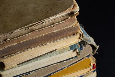 Book background. Old books in the library. Bookshelf shop, Knowledge public.. Stock Photos