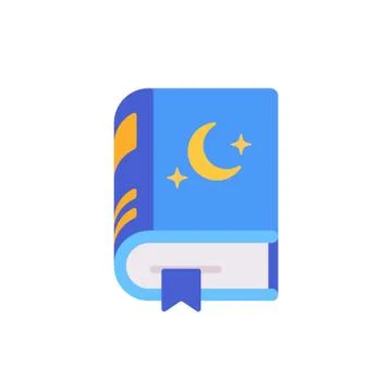 Book of bedtime stories flat icon Stock Illustration