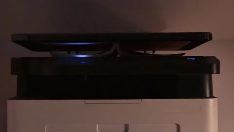 Book being scanned using flatbed scanner Видео 269134414