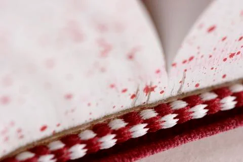 Book binding closeup Stock Photos