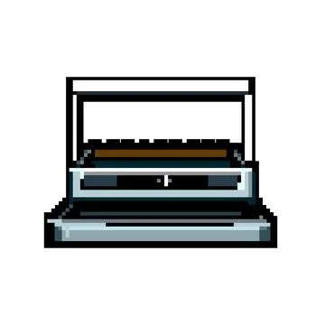Book binding machine game pixel art vector illustration イラスト素材