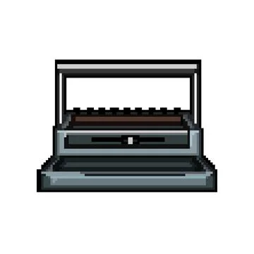 Book binding machine pixel art vector illustration イラスト素材