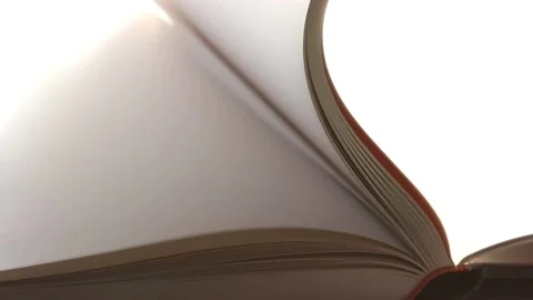 Book blank pages being flipped through. Stock Footage 201851474