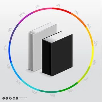 Book blank vector Black and white... Stock Illustration