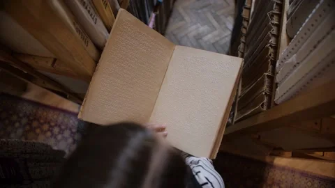 Book for the blind in Braille Stock-Footage 196695633