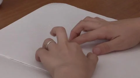 Book For The Blind 库存影片 1104724