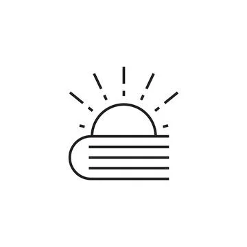 Book book store line logo design vector Stock Illustration