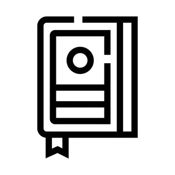 Book with bookmark icon depicting learning and education Stockillustratie