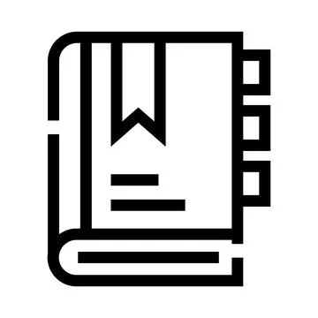 Book with bookmark icon representing education and knowledge Stockillustratie