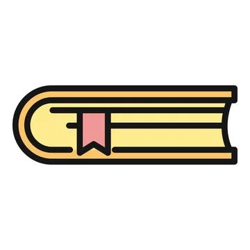 Book with bookmark icon representing education and knowledge Stock Illustration