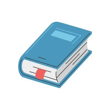 Book with bookmark isolated on white background Stock Illustration