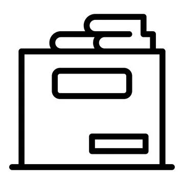Book box icon outline vector. House relocation Stock Illustration