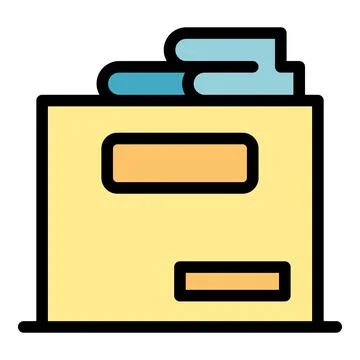 Book box icon vector flat Illustrazione stock